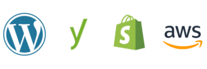 wordpress shopify logo by web development company in pakistan